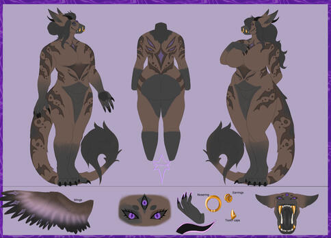 Flat colour high detail ref sheet (nsfw private)